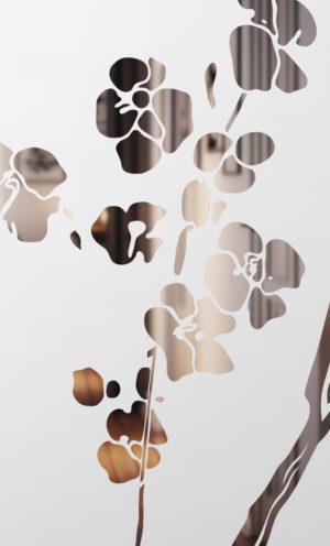 Etched Glass Blossom Tree