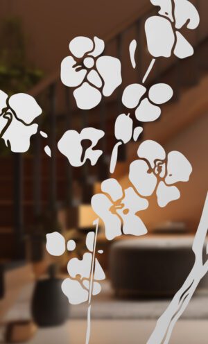 Etched Glass Blossom Tree