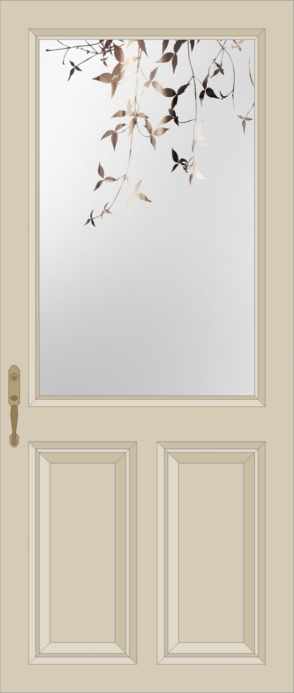 Etched Glass Hallhill Leaves Door