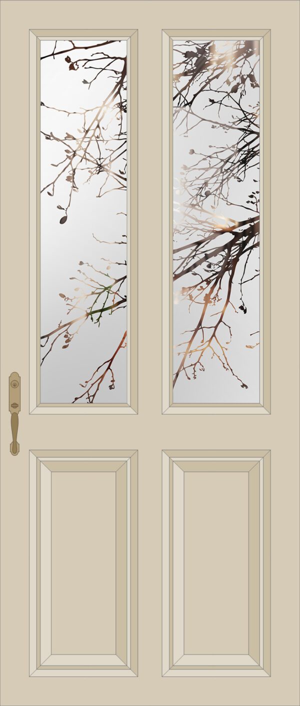 Last Leaves Etched Glass Split Glazed Door
