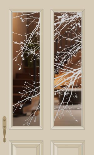 Last Leaves Etched Glass Split Glazed Door