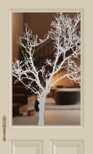 Elder Tree Etched Glass Half Glazed Door
