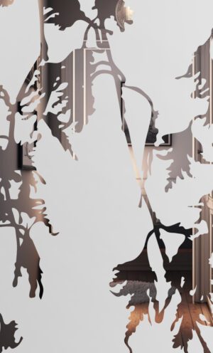 Etched Glass Sycamore Leaves
