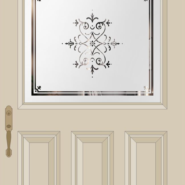 Traditional Etched Glass 1930s Door