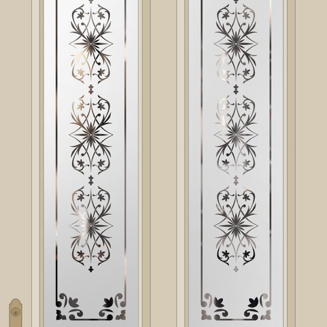 Traditional Etched Glass Split Lite Door